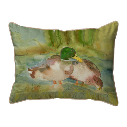 Mallards Right Small Indoor/Outdoor Pillow 11x14