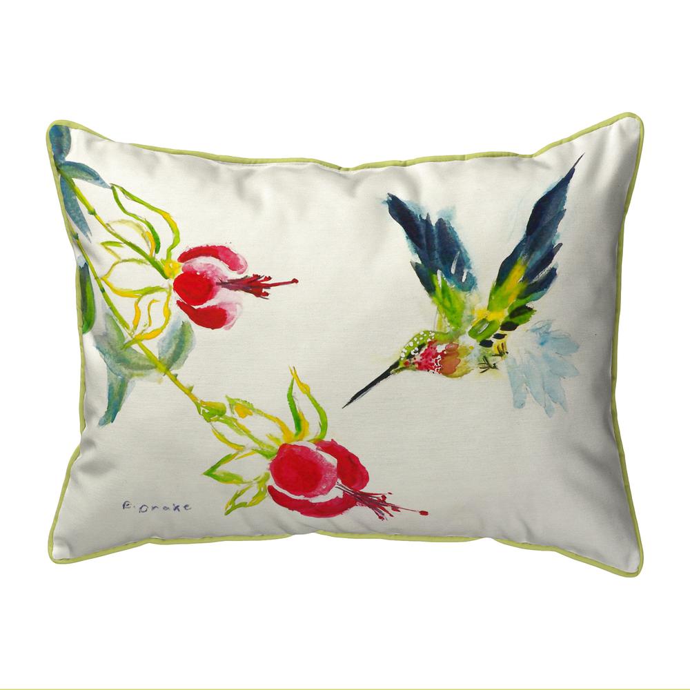 Betsy's Hummingbird Small Indoor/Outdoor Pillow 11x14
