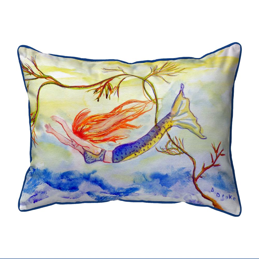 Diving Mermaid Small Indoor/Outdoor Pillow 11x14