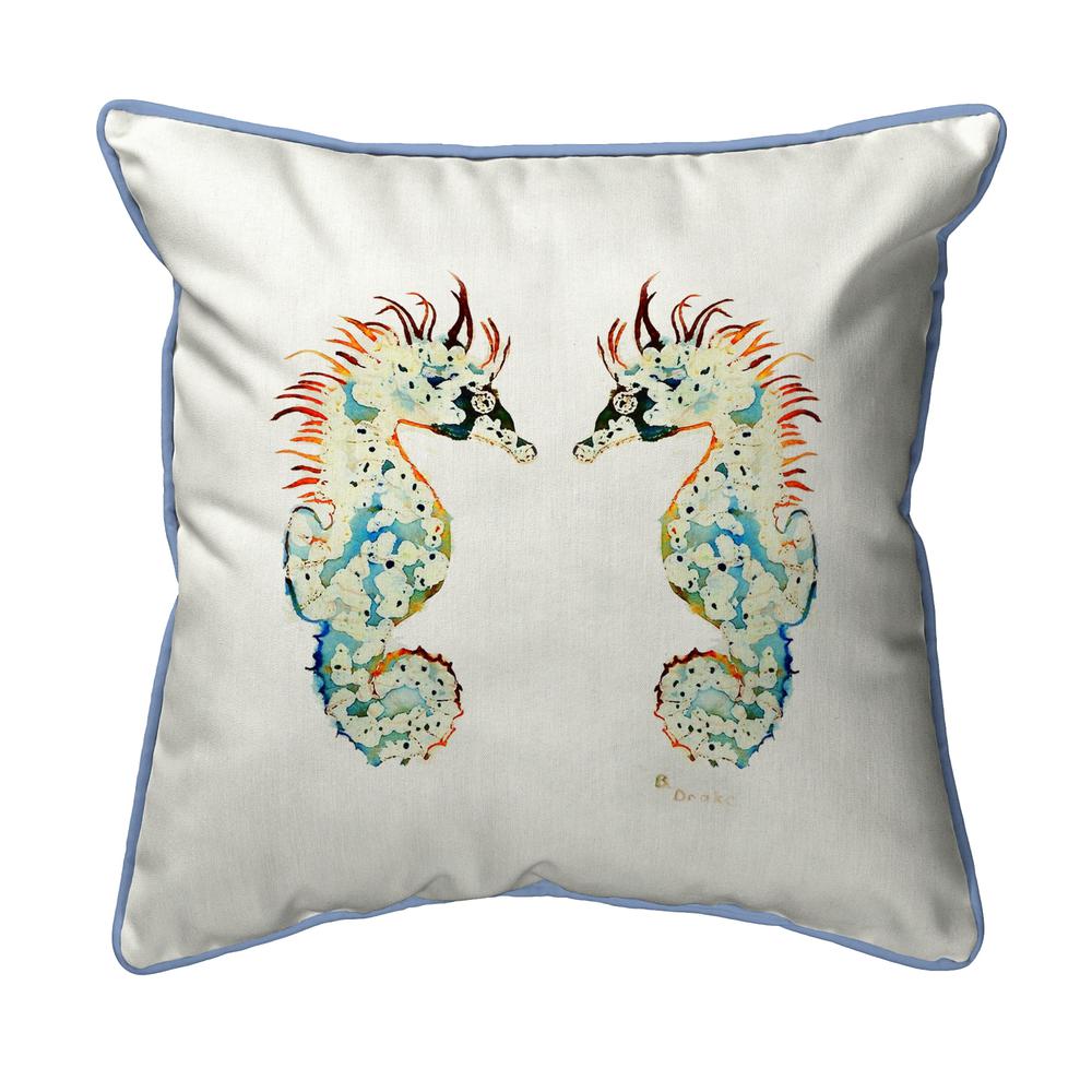Betsy's Seahorses Small Indoor/Outdoor Pillow 12x12