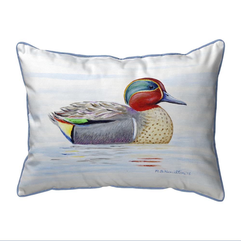 Green Wing Teal Small Indoor/Outdoor Pillow 11x14