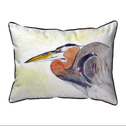 Heron Portrait Small Indoor/Outdoor Pillow 11x14