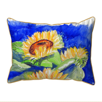 Gold Rising SunFlower Small Pillow 11x14