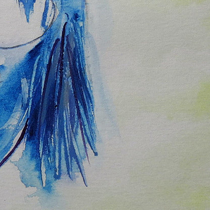 Blue Egret Small Pillow 11x14