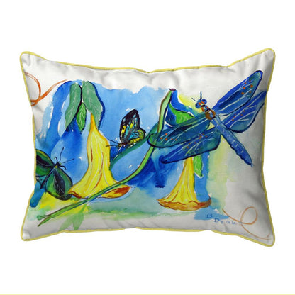 Yellow Bells & DragonFly Small Pillow 11x14