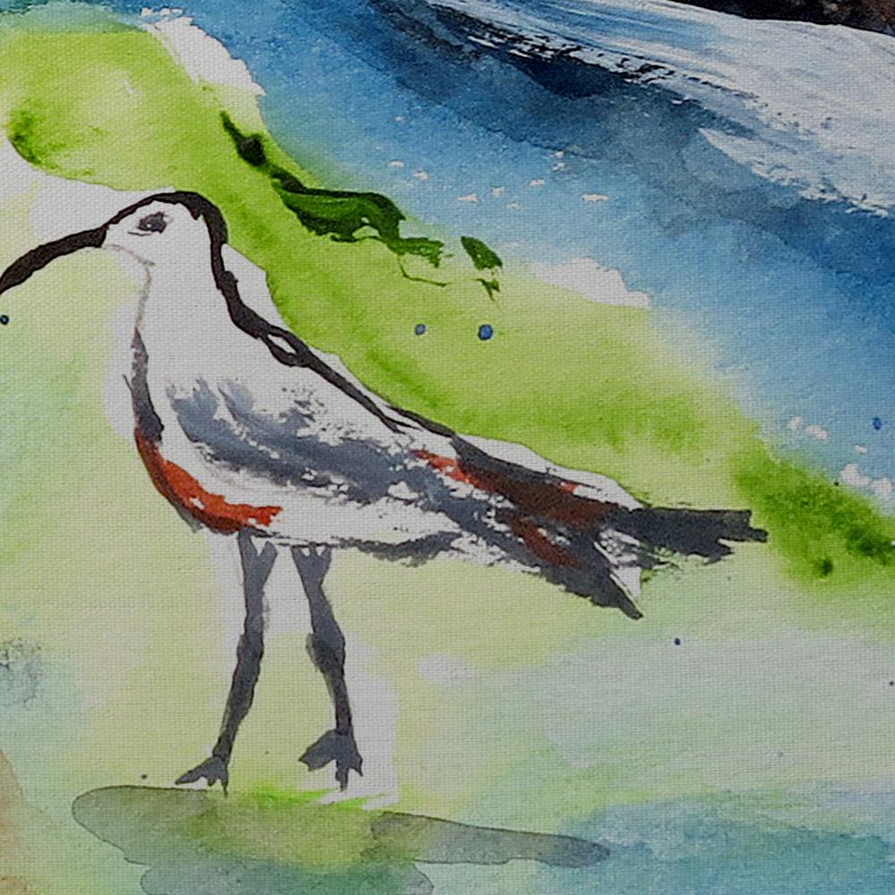Sandpipers & Heron Small Pillow 11x14