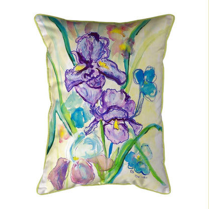 Two Irises Small Indoor/Outdoor Pillow 11x14