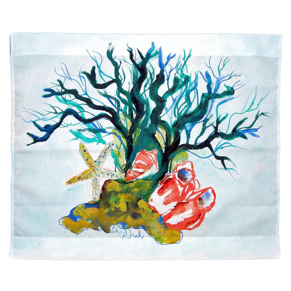Starfish, Coral, Shells Outdoor Wall Hanging 24x30