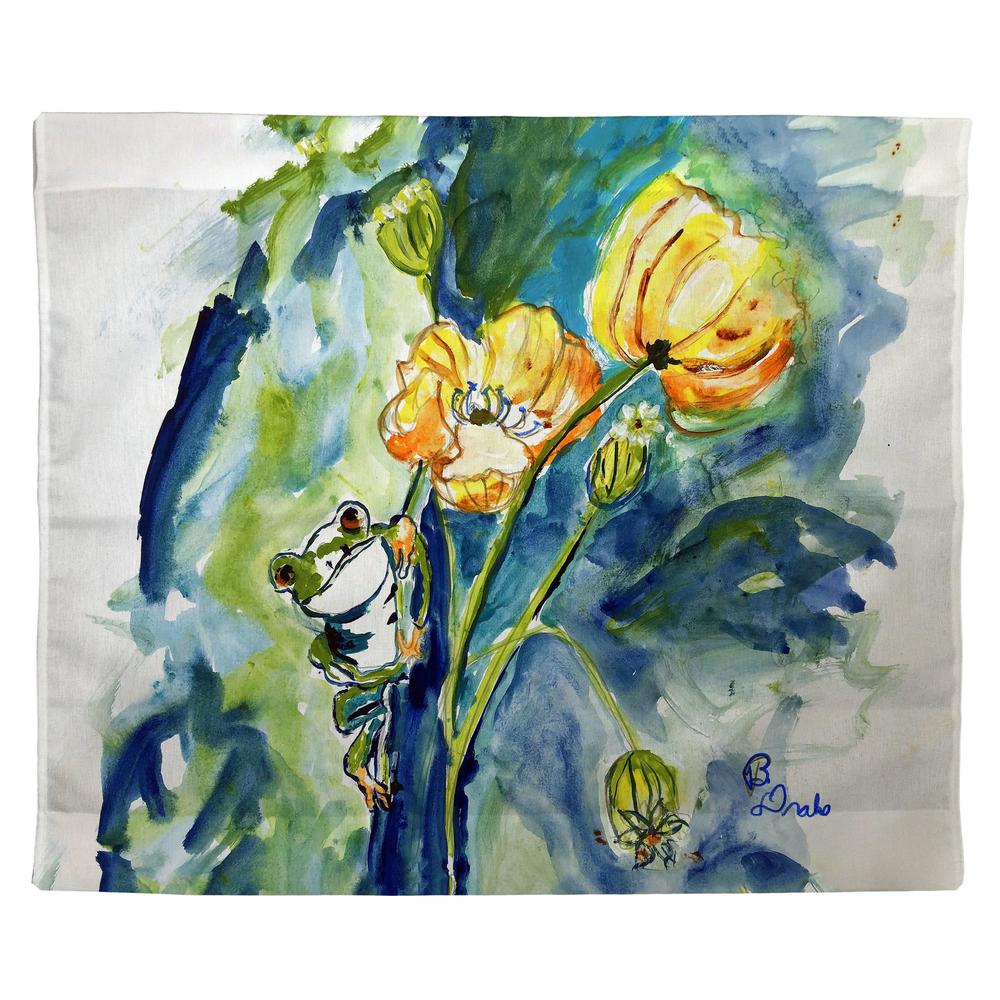 Frog & Flower Outdoor Wall Hanging 24x30