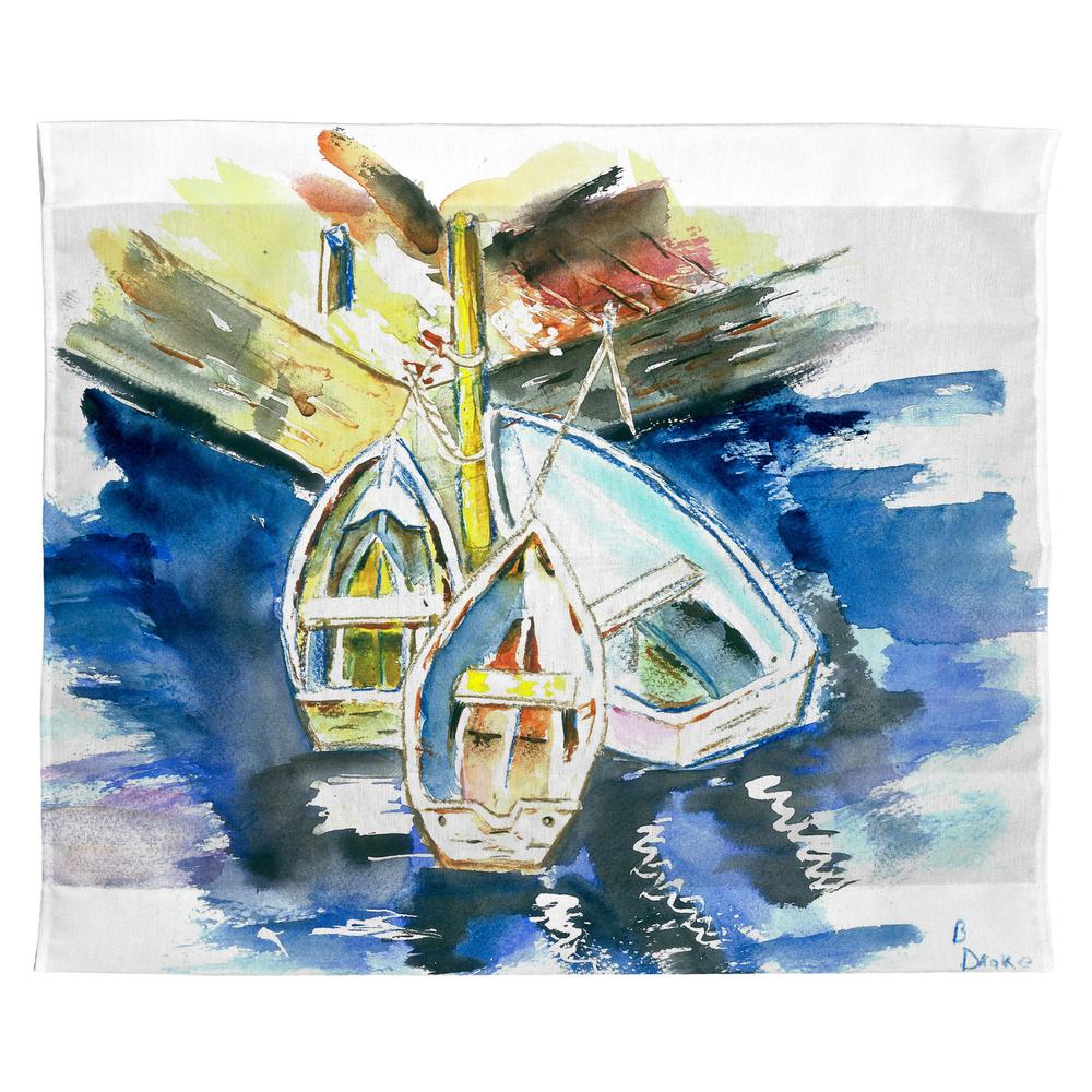 Three Row Boats Outdoor Wall Hanging 24x30