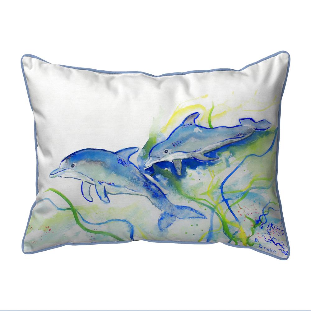 Betsy's Dolphins Extra Large Zippered Pillow 20x24