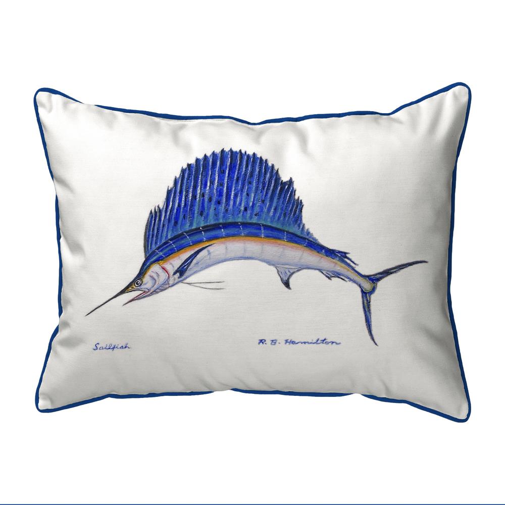 Sailfish Extra Large Zippered Pillow 20x24