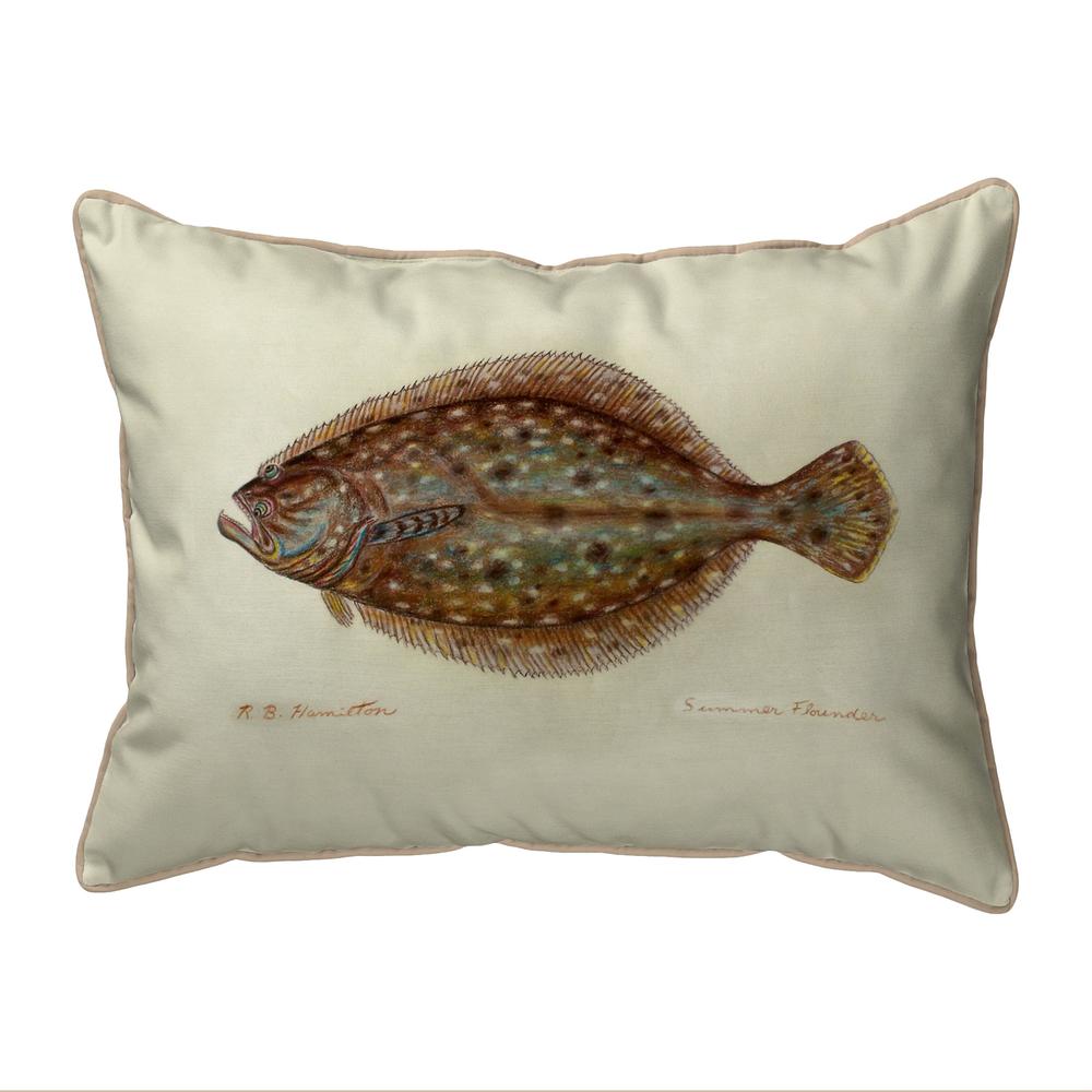 Flounder Extra Large Zippered Indoor/Outdoor Pillow 20x24