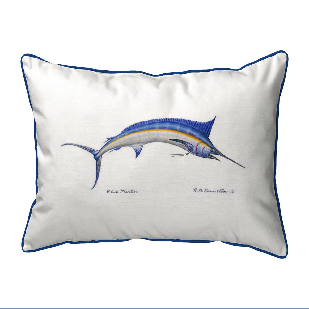 Blue Marlin Extra Large Zippered Pillow 20x24
