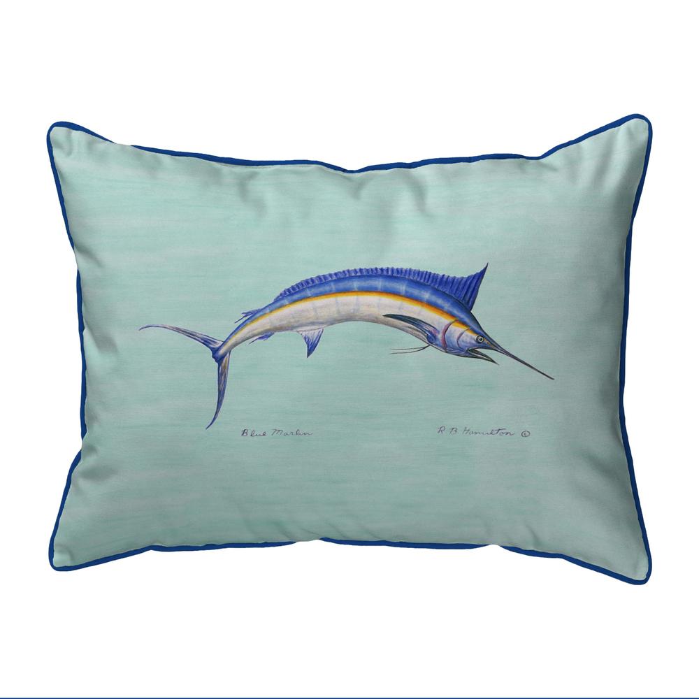 Blue Marlin - Teal Extra Large Zippered Pillow 20x24