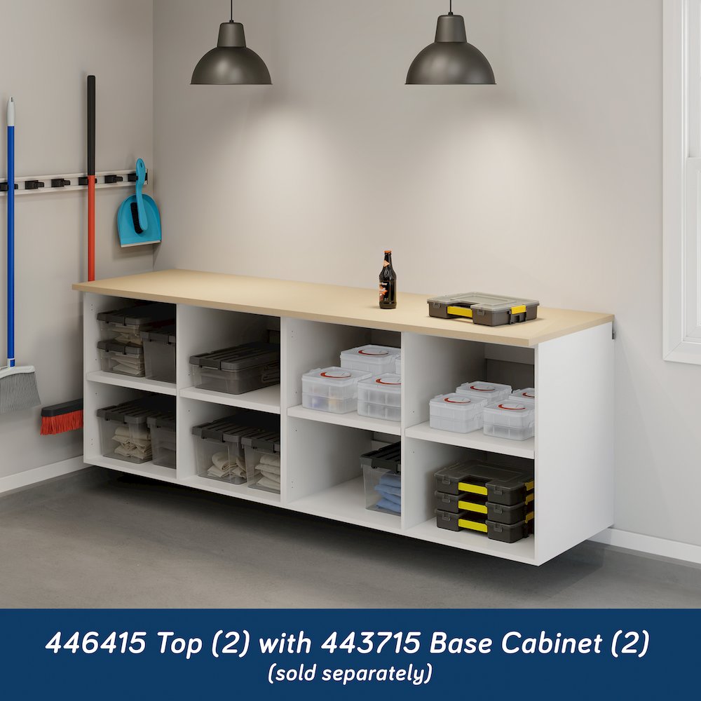 GarageCore Base Cabinet MDF Top, Brown Finish