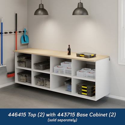 GarageCore Base Cabinet MDF Top, Brown Finish