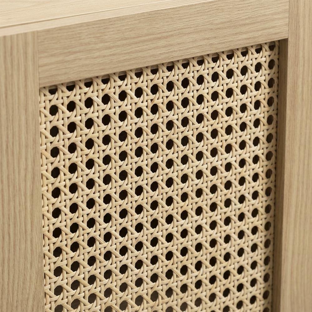 Bohemian Coastal Cottage Storage Cabinet In Ash Finish With Spacious Design
