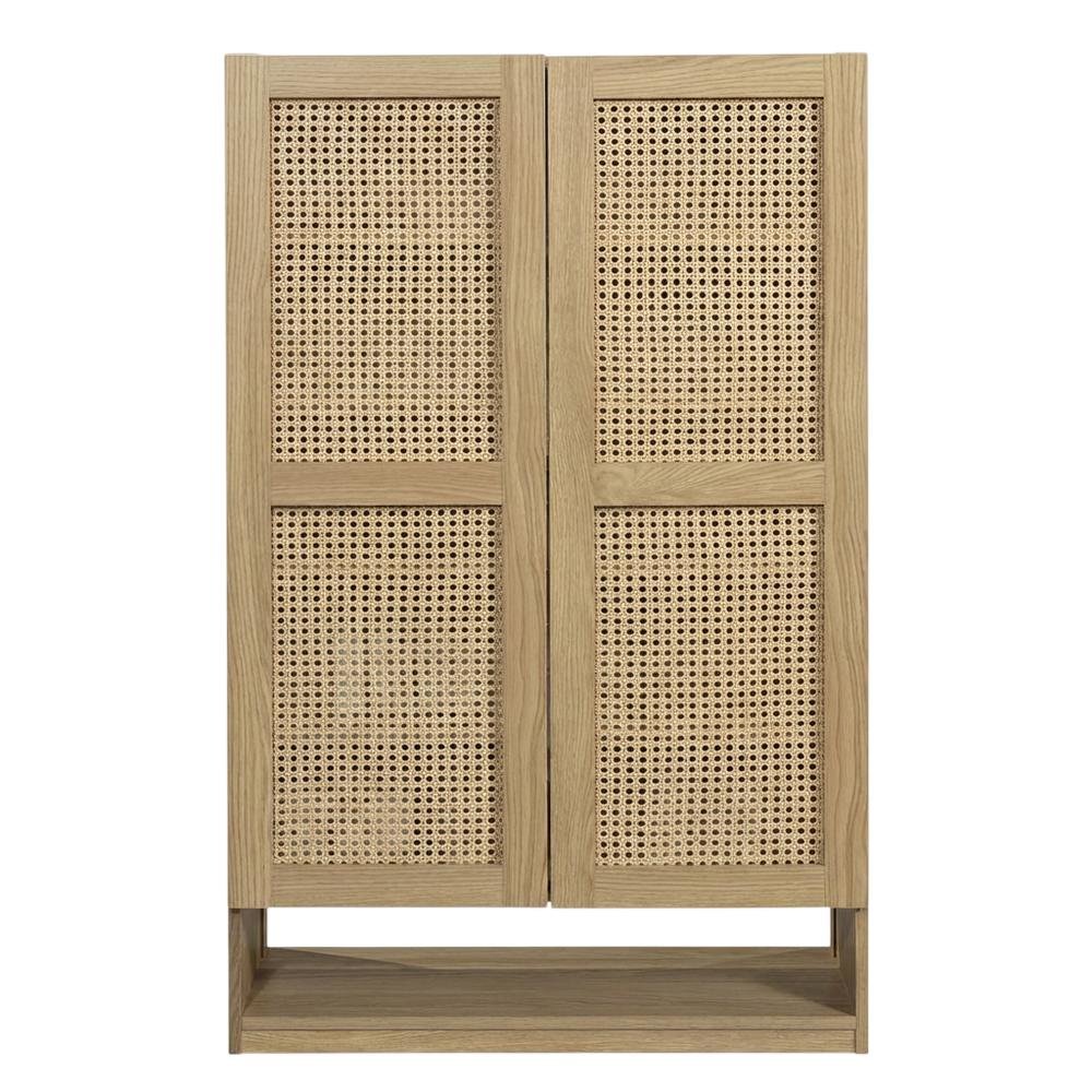 Bohemian Coastal Cottage Storage Cabinet In Ash Finish With Spacious Design