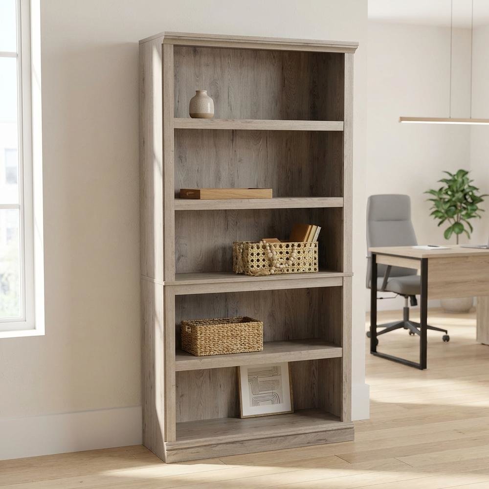 Miscellaneous Storage Bookcase, Laurel Oak finish