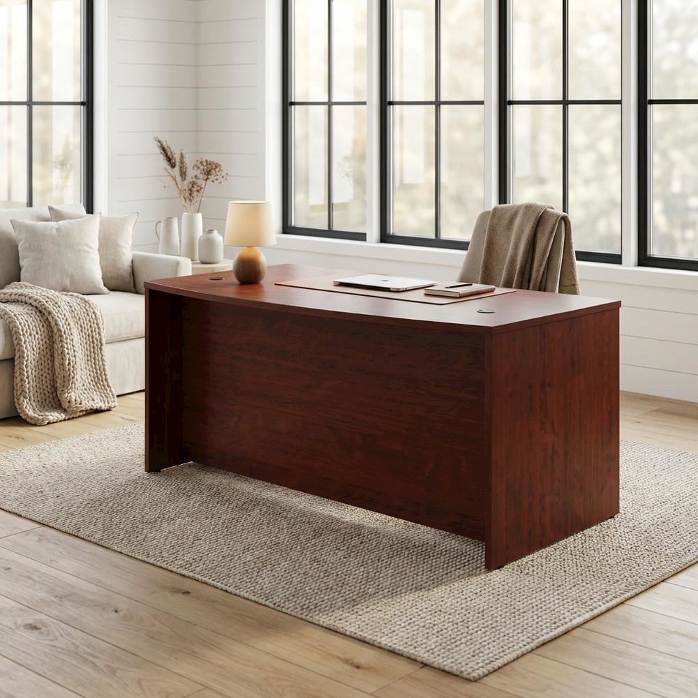 Contemporary Brown Office Desk with Rectangle Top and Classic Finish