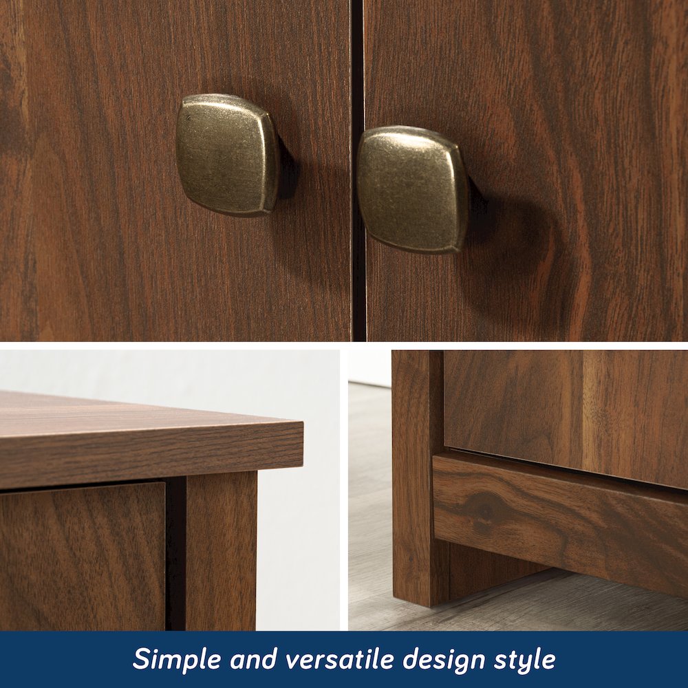 River Ranch 2-Door Storage Cabinet in Grand Walnut Finish