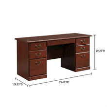 Classic Cherry Executive Desk With Traditional Style And Rectangular Design