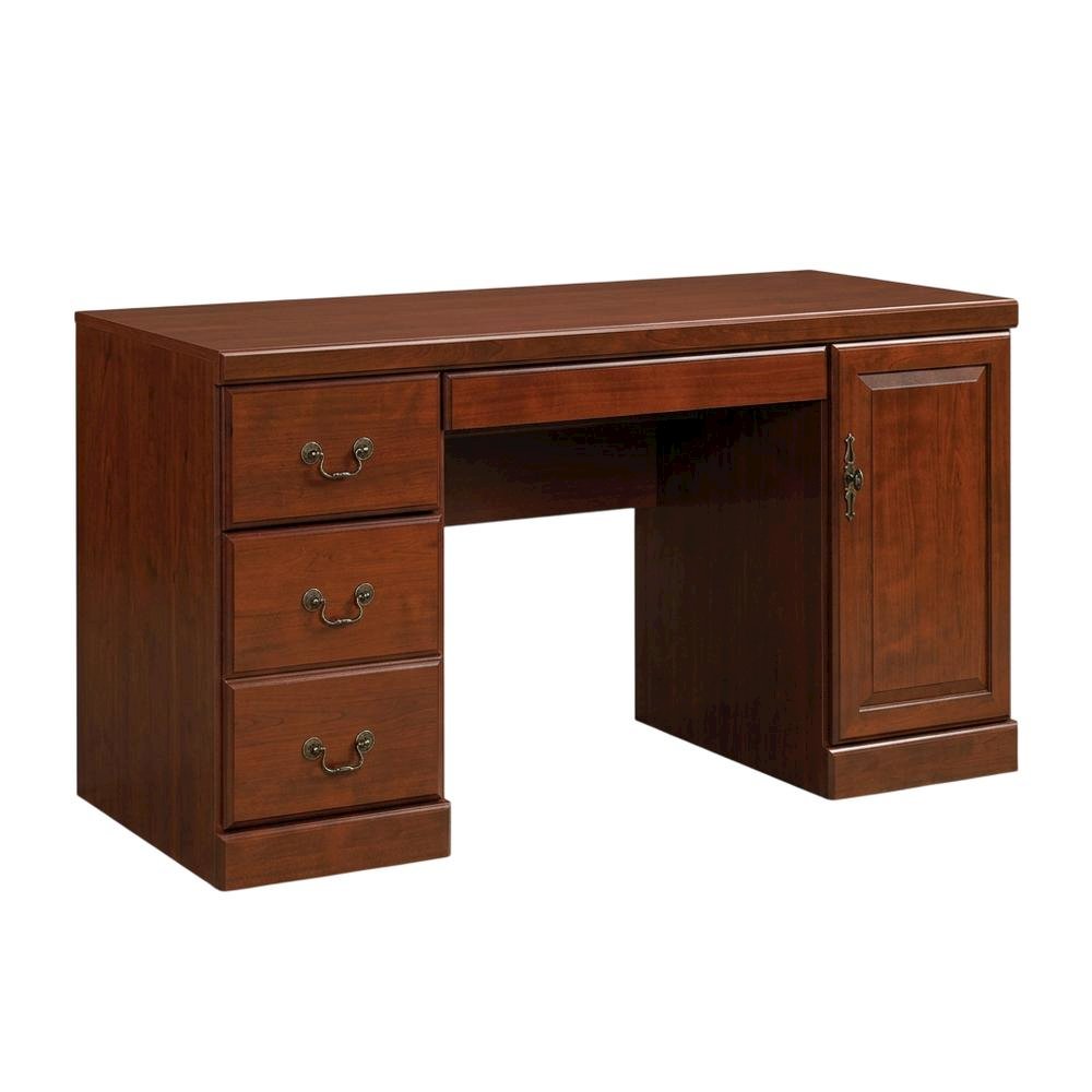 Modern Brown Credenza with Traditional Finish and Spacious Storage
