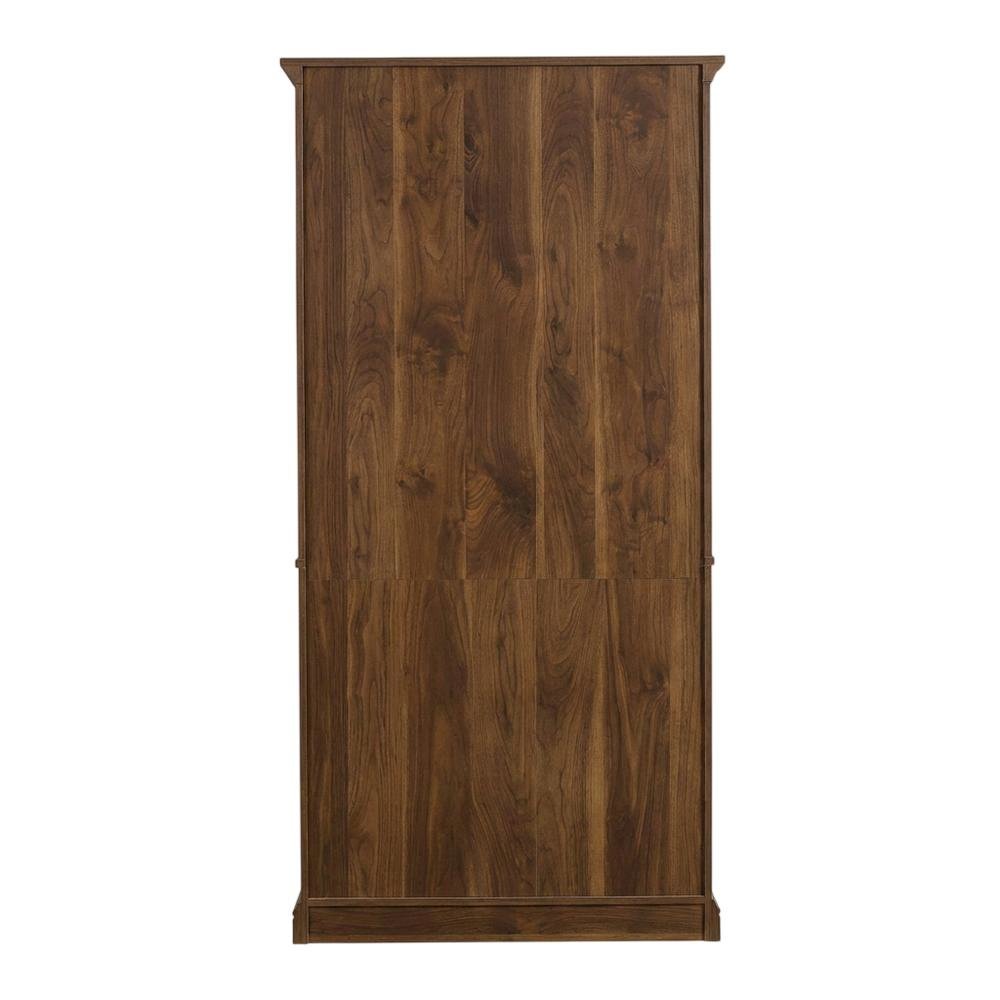 Walnut Finish Storage Bookcase with Versatile Shelving for Home or Office