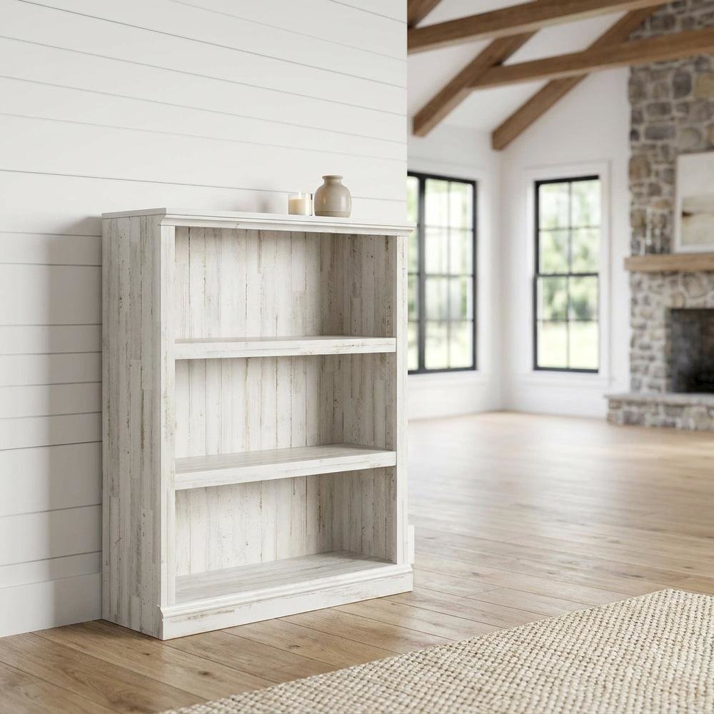 White storage bookcase with versatile design for organization