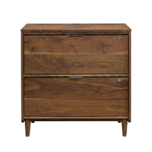 Grand Walnut Office File Cabinet with Modern Storage Design