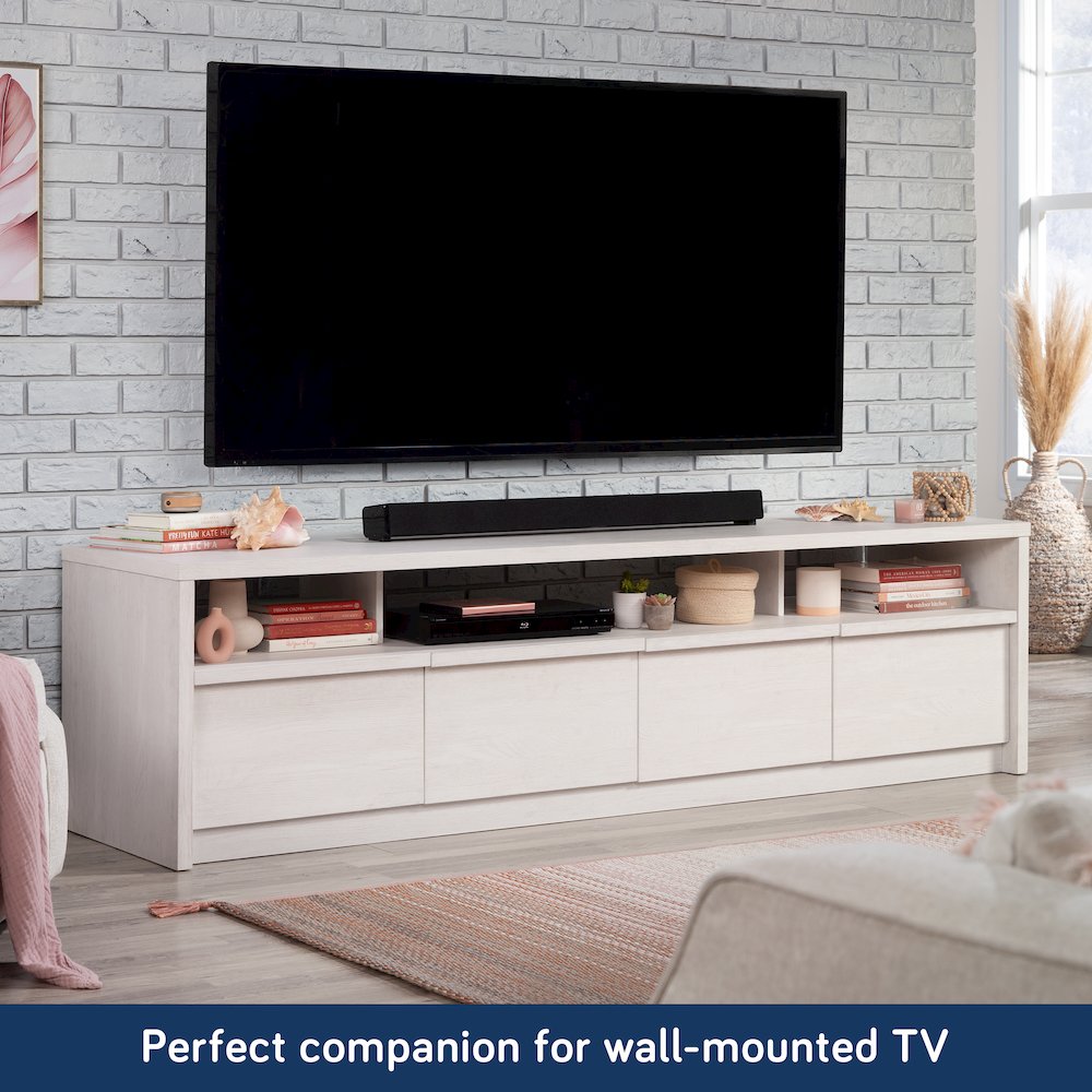 Harvey Park Large TV Credenza, for TV's up to 86", Alabaster Oak Finish
