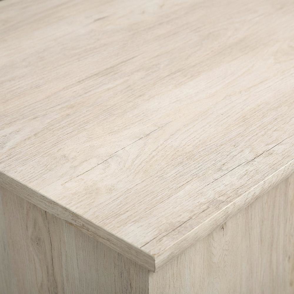 Modern Office Desk In Chalked Chestnut Finish With Rectangular Top