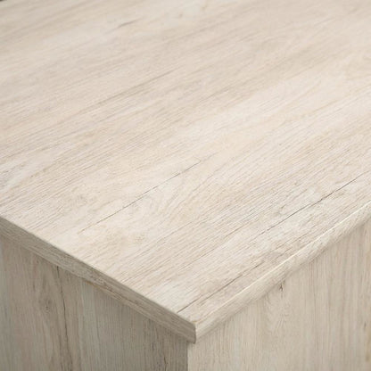 Modern Office Desk In Chalked Chestnut Finish With Rectangular Top