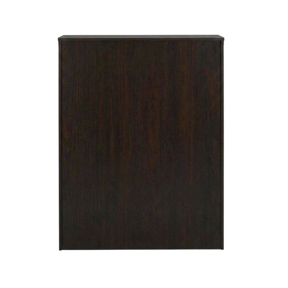 Jamocha Wood Finish Storage Bookcase with Versatile Shelving Design