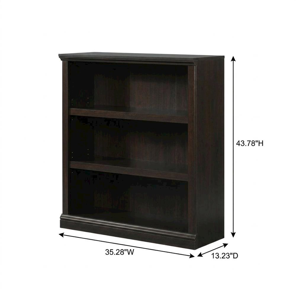 Jamocha Wood Finish Storage Bookcase with Versatile Shelving Design