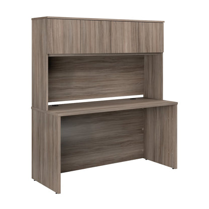 Affirm 60" Desk & 60" Hutch, Hudson Elm Finish