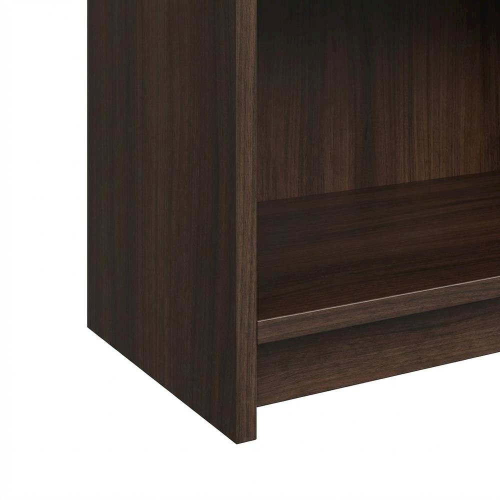 Contemporary Office Hutch in Noble Elm Finish with Rectangle Design