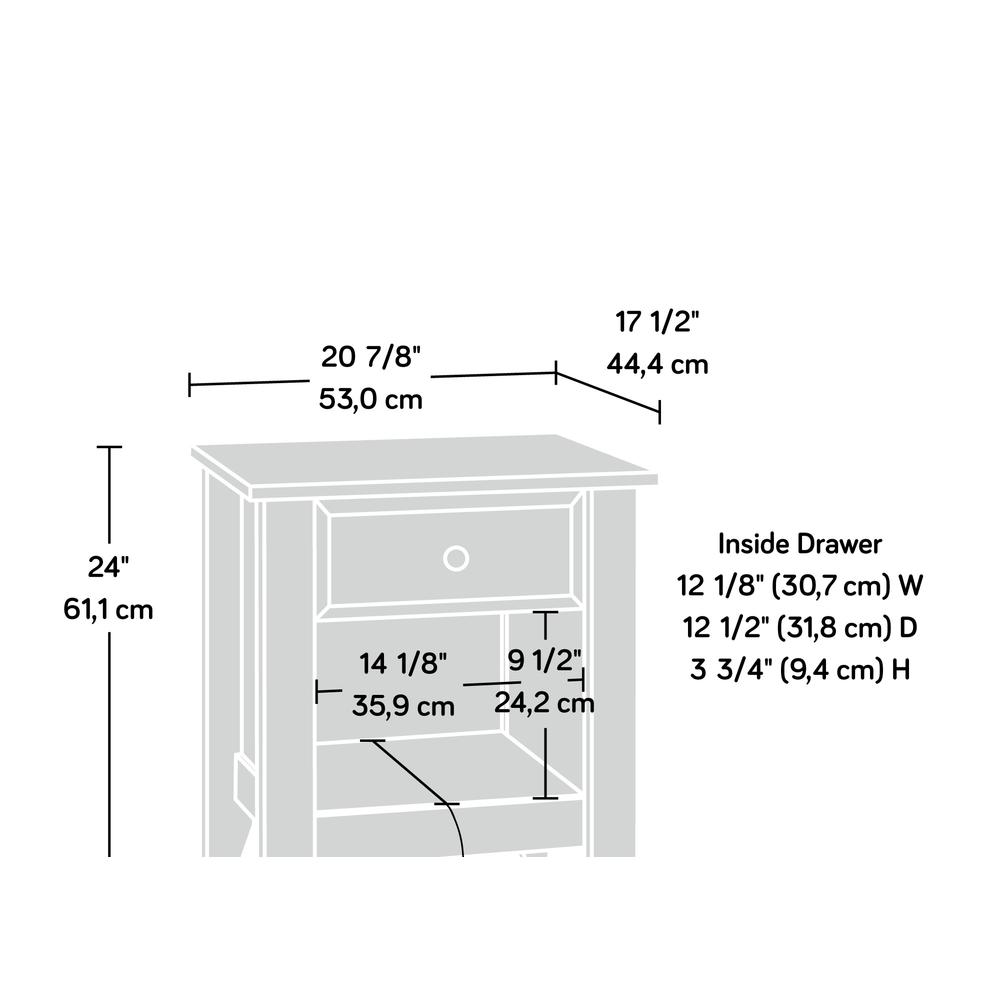 Shoal Creek Night Stand, Oiled Oak finish