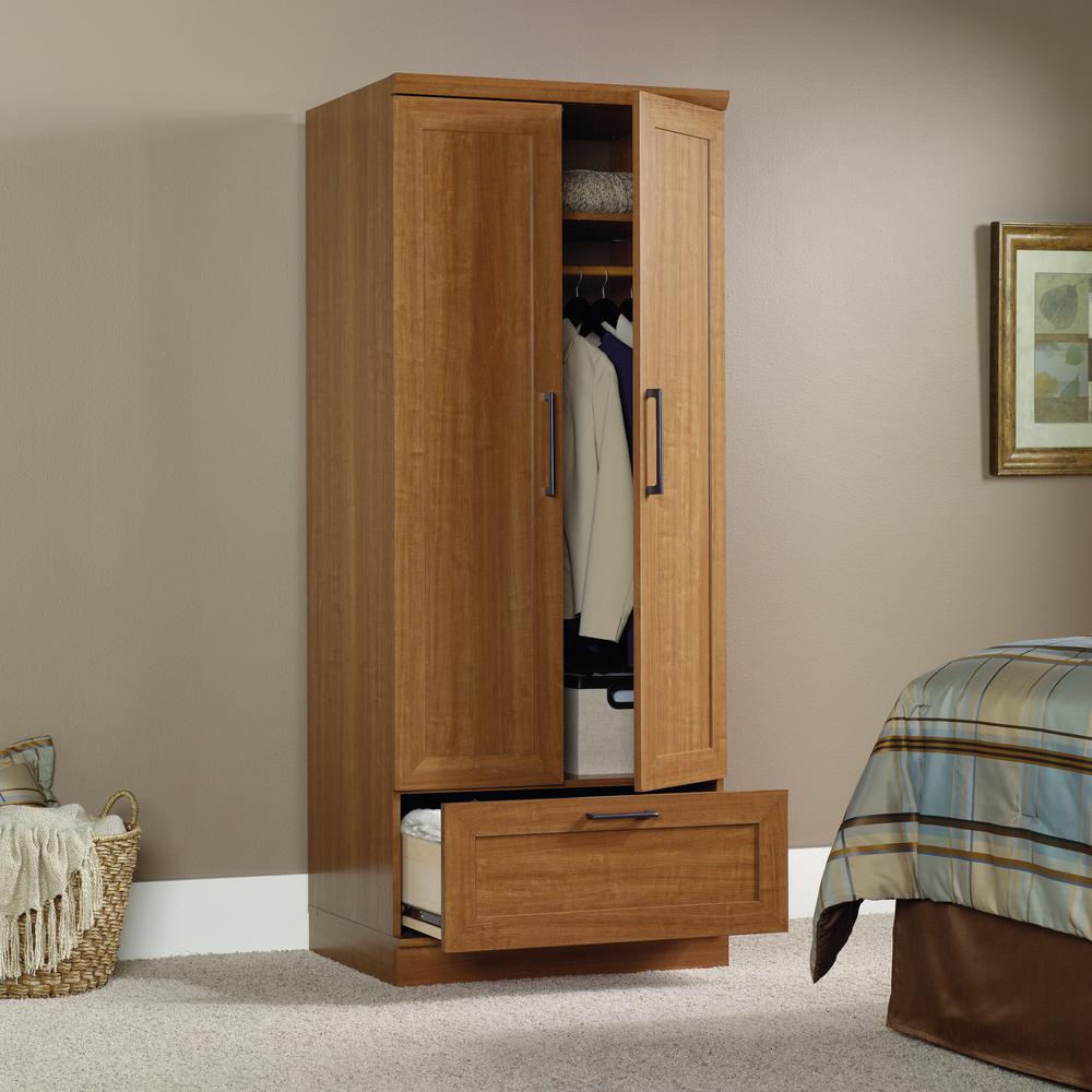 HomePlus Storage Armoire, Sienna Oak finish