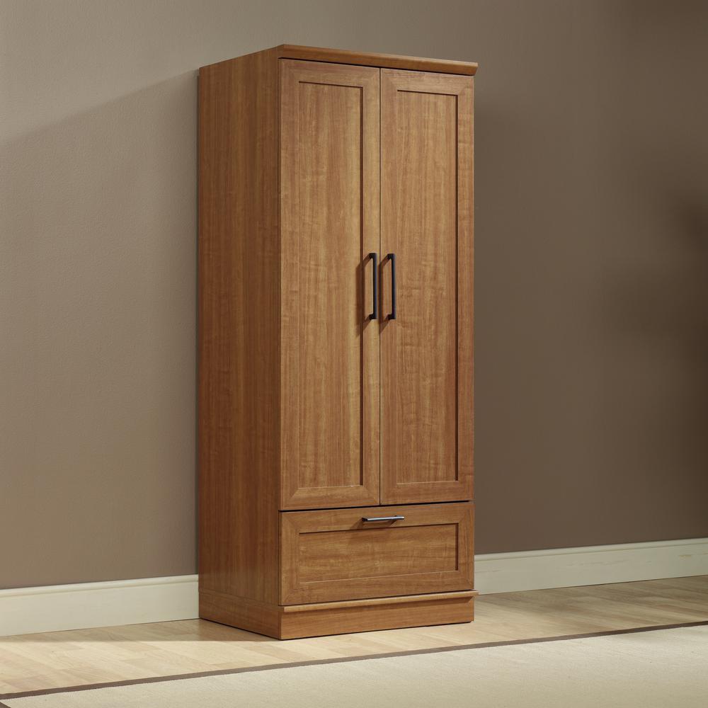 HomePlus Storage Armoire, Sienna Oak finish