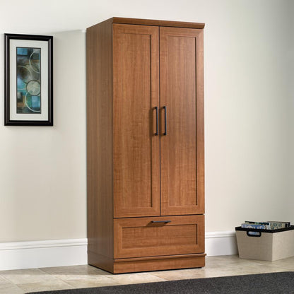 HomePlus Storage Armoire, Sienna Oak finish