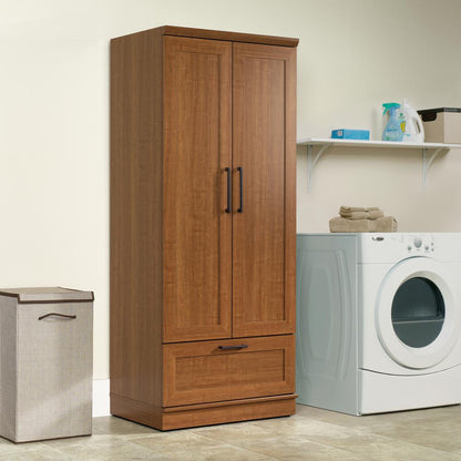 HomePlus Storage Armoire, Sienna Oak finish