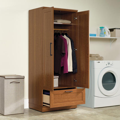 HomePlus Storage Armoire, Sienna Oak finish