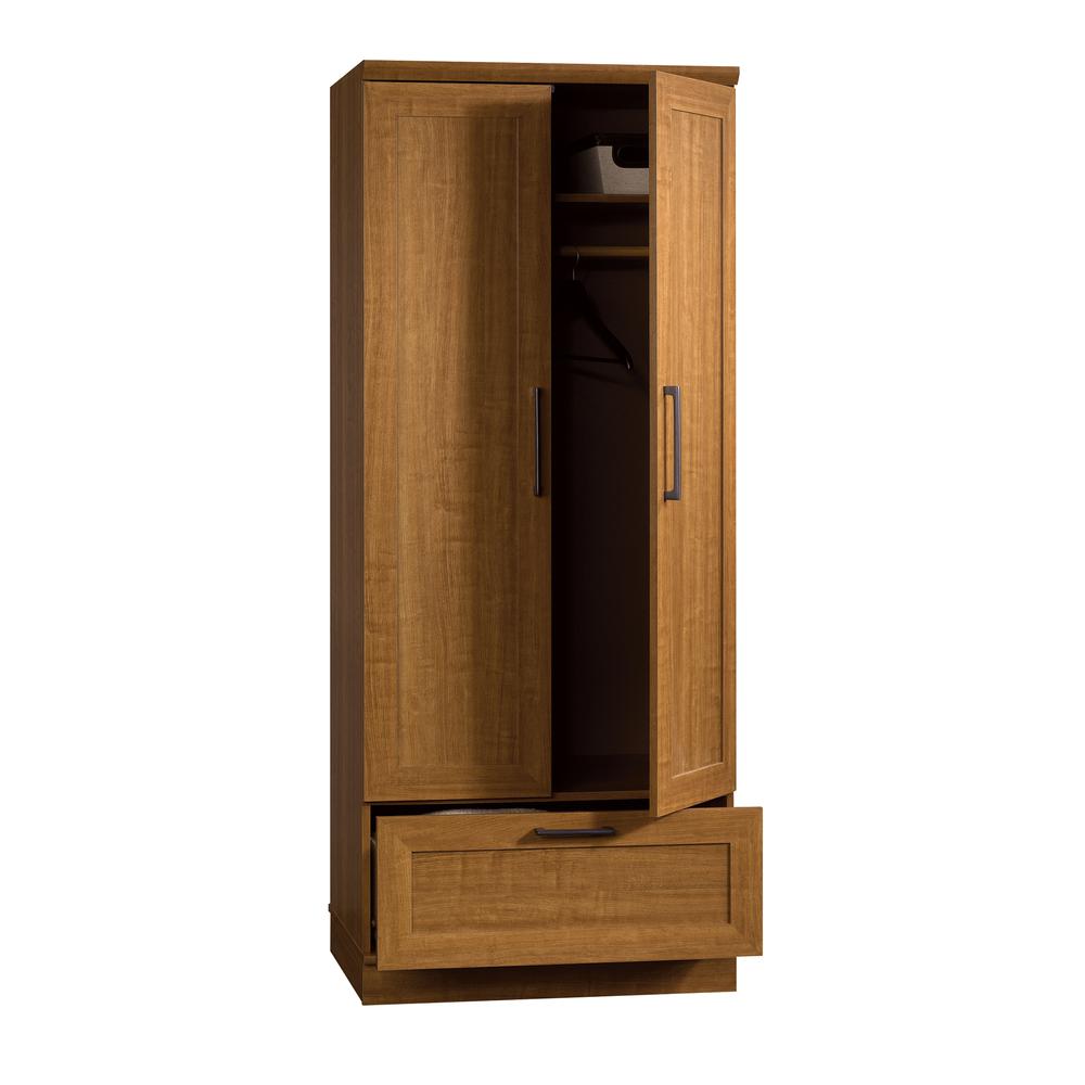 HomePlus Storage Armoire, Sienna Oak finish