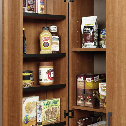 HomePlus Storage Cabinet, Sienna Oak finish