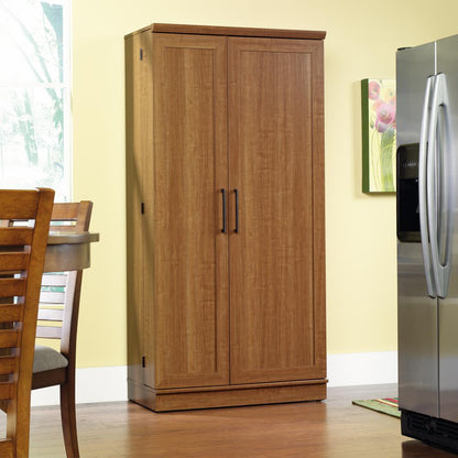HomePlus Storage Cabinet, Sienna Oak finish