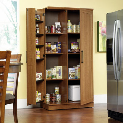 HomePlus Storage Cabinet, Sienna Oak finish