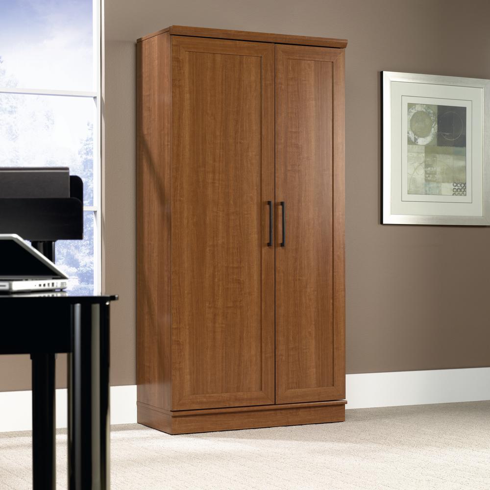 HomePlus Storage Cabinet, Sienna Oak finish
