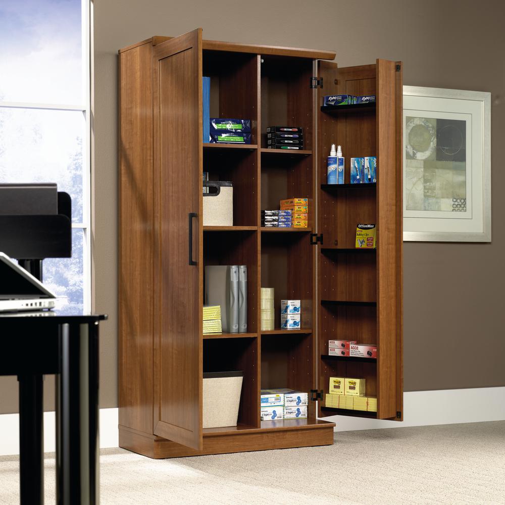 HomePlus Storage Cabinet, Sienna Oak finish